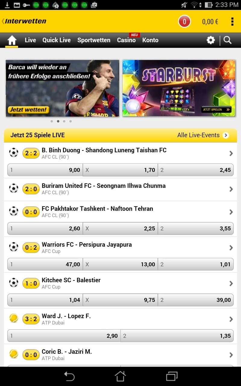 Live Wetten