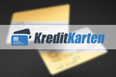 Das Kreditkarten Logo und im Hintergrund Kreditkarten