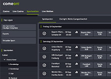 Das Wettangebot von ComeOn.