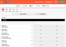 Ein Ausschnitt aus dem Sportwetten Angebot von LeoVegas.