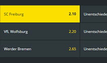 Die Auswahl einer Wette bei 1Bet.