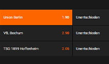 Die Auswahl einer Wette bei Betonic.