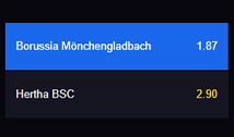 Die Auswahl einer Wette bei Pribet.