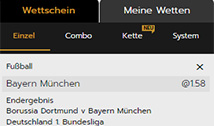 Die Abgabe eines Wettscheins bei Betrophy.