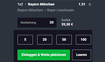 Die Abgabe eines Wettscheins bei N1BET.