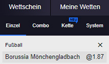 Die Abgabe eines Wettscheins bei Pribet.