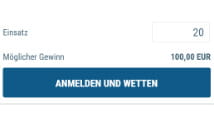 Die Abgabe eines Wettscheins bei Sportingbet.