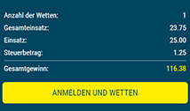 Die Abgabe eines Wettscheins bei Sportwetten.de.