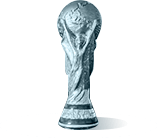 Der Pokal für den Gewinner der Weltmeisterschaft.