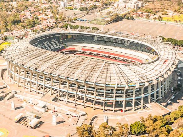 Das Aztekenstadion im Süden von Mexiko-Stadt.