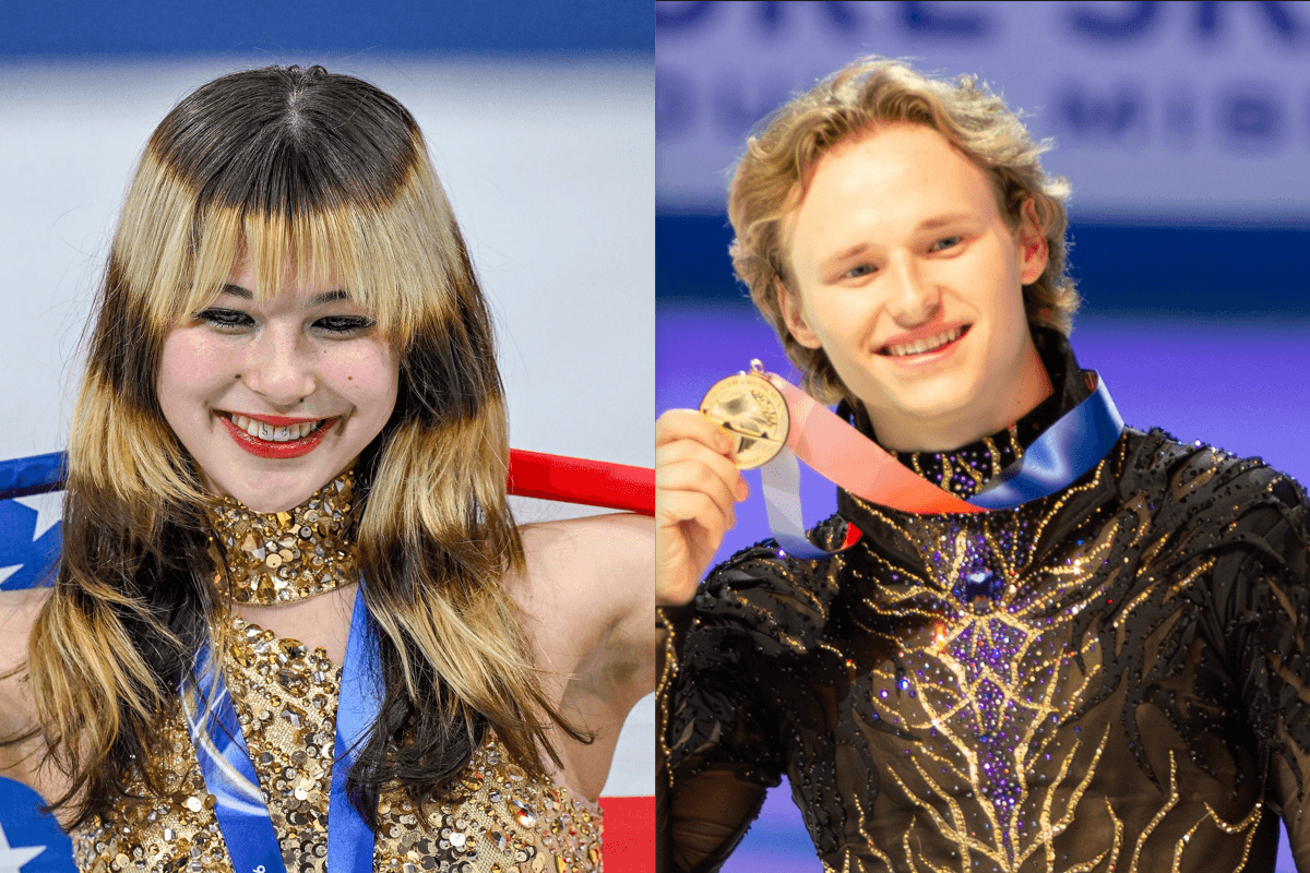 Aufnahmen von Alysa Liu und Ilia Malinin bei den Olympischen Winterspielen 2026.