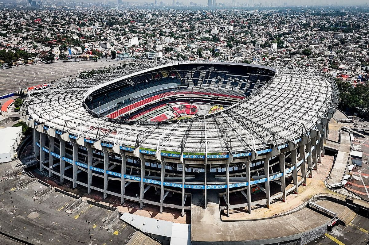 Aufnahme des Aztekenstadions in Mexiko-Stadt.