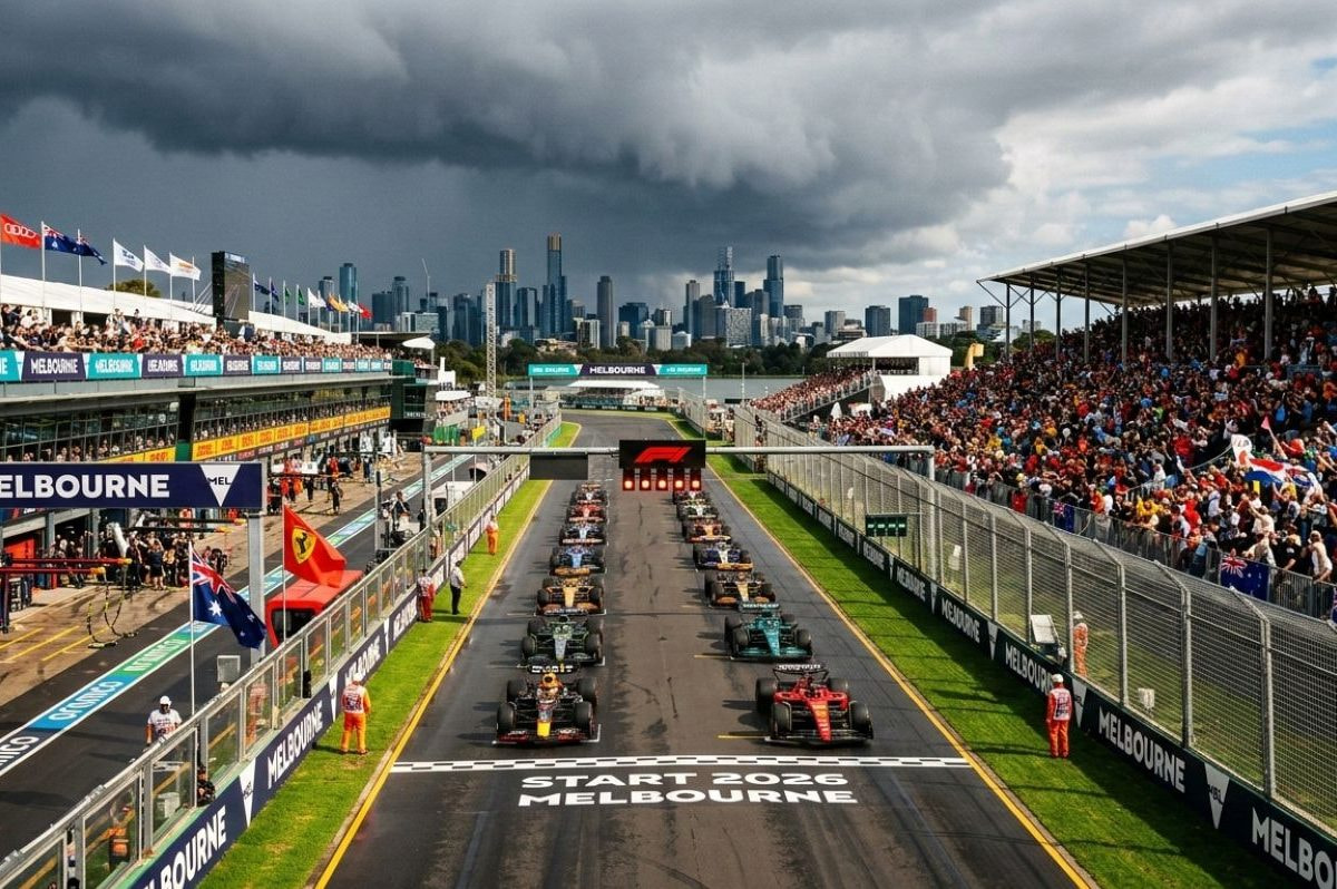 Der Albert Park Circuit in Melbourne kurz vor dem Start der Formel-1-Saison 2026.