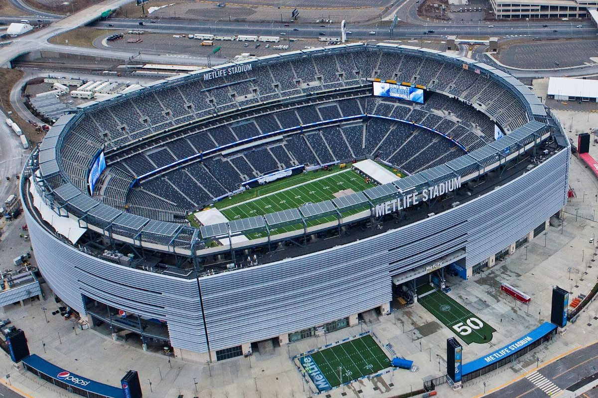 Aufnahme des MetLife Stadium in New Jersey.