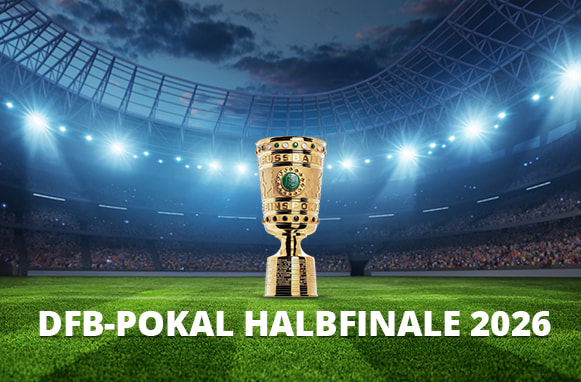 Der DFB-Pokal in einem Stadion.