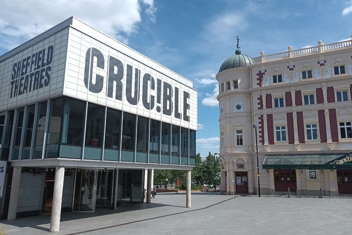 Aufnahme des Crucible Theatre, Austragungsort der Snooker-Weltmeisterschaft 2026.