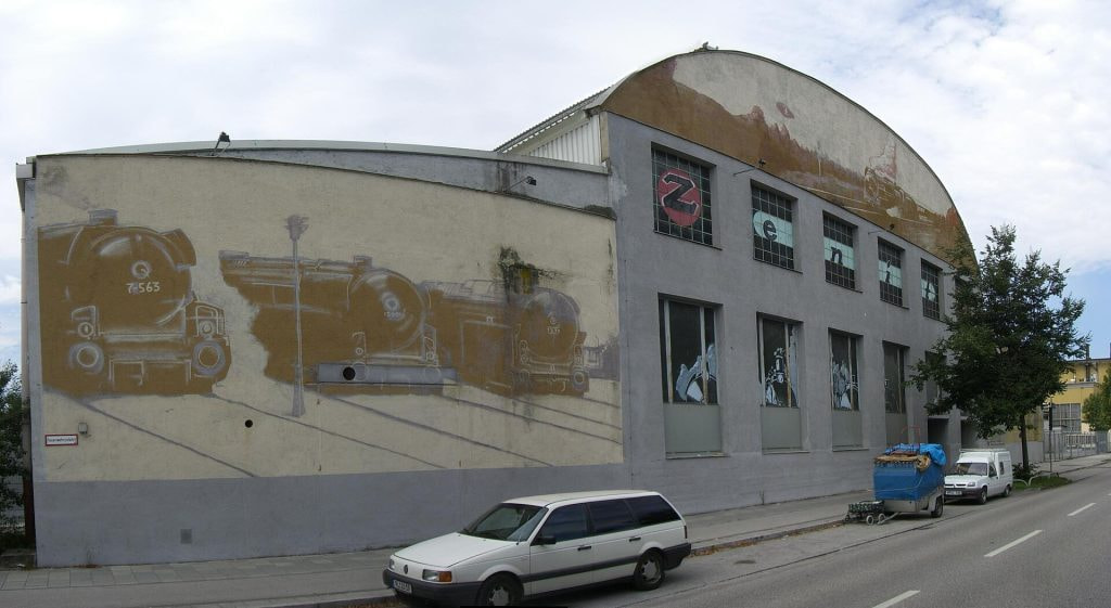 Aufnahme der Veranstaltungshalle Zenith in München, dem Austragungsort des German Darts Grand Prix.