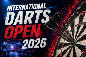 Ein Poster zu den International Darts Open 2026.