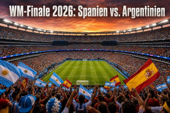 Das MetLife Stadium gefüllt mit Fans von Spanien und Argentinien, kurz vor dem Anpfiff des WM-Finals.