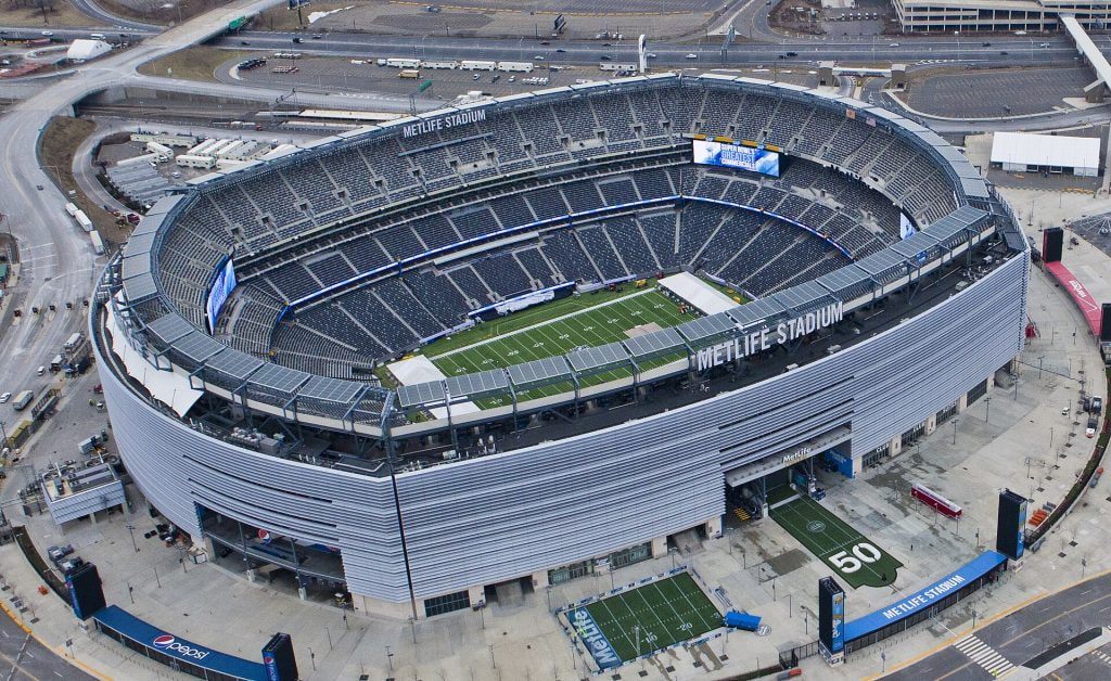 Aufnahme des MetLife Stadium. Austragungsort des WM-Finales 2026.