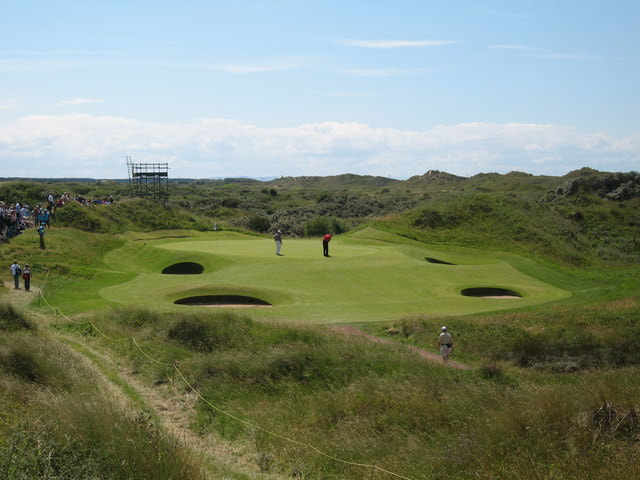 Aufnahme des Royal Birkdale Golf Club in Southport, England.