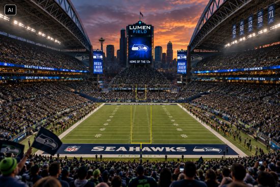 Das Lumen Field in Seattle kurz vor der Saisoneröffnung der NFL 26/27.