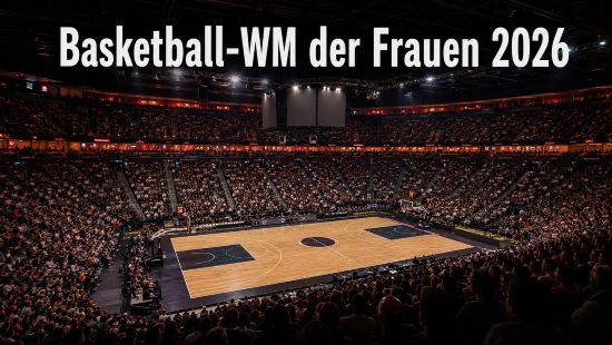 Ein Basketballfeld kurz vor dem Start der Basketball-WM der Frauen 2026.