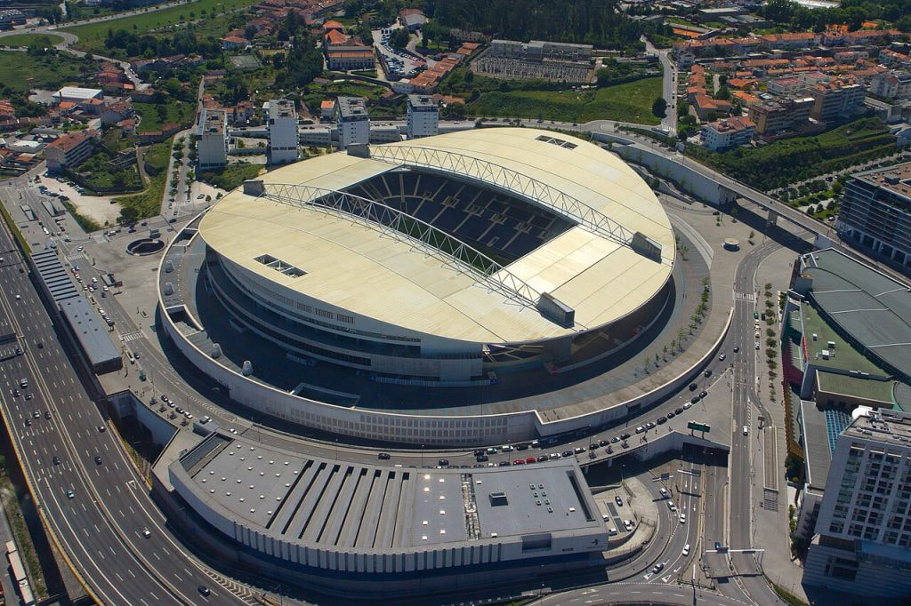 Aufnahme des Estádio do Dragão. Der Heimstätte des FC Porto.
